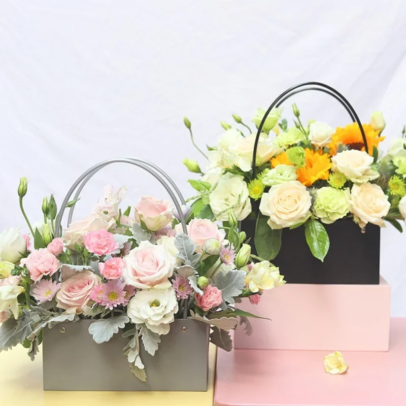 Florist Supply Buckets - 1 Pcs Flower Paper Boxes Bucket