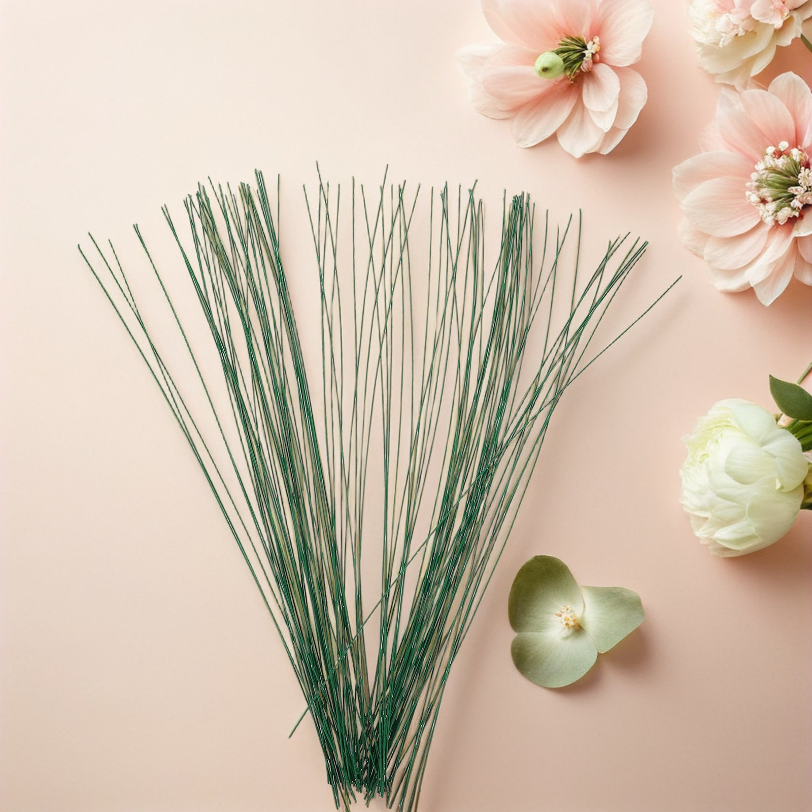 100Pcs Floral Stem Wire Green  - Wire Stem Florist review and price