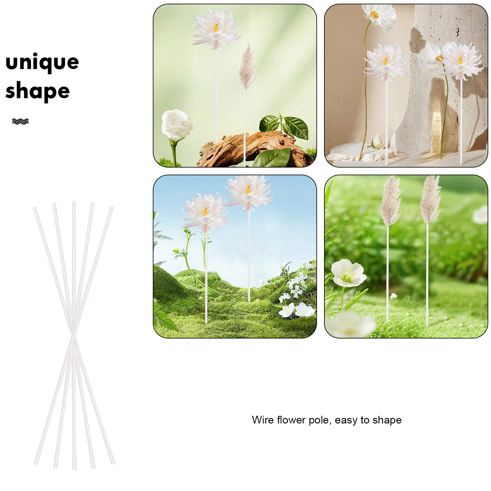 40Pcs Iron Floral Wires DIY Fl - Wire Stem Florist review and price
