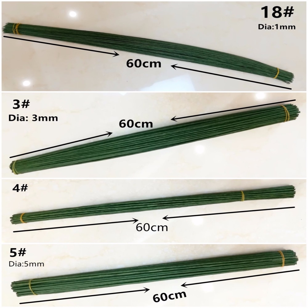 1mm 2/3/4/5mm 40/60cm Dark Gre - Wire Stem Florist review and price